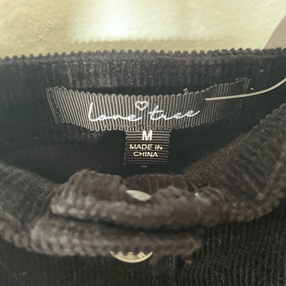 Love Tree Black Mini Dress with Button Detail - Picture 2 of 6